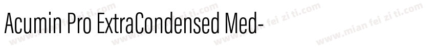 Acumin Pro ExtraCondensed Med字体转换